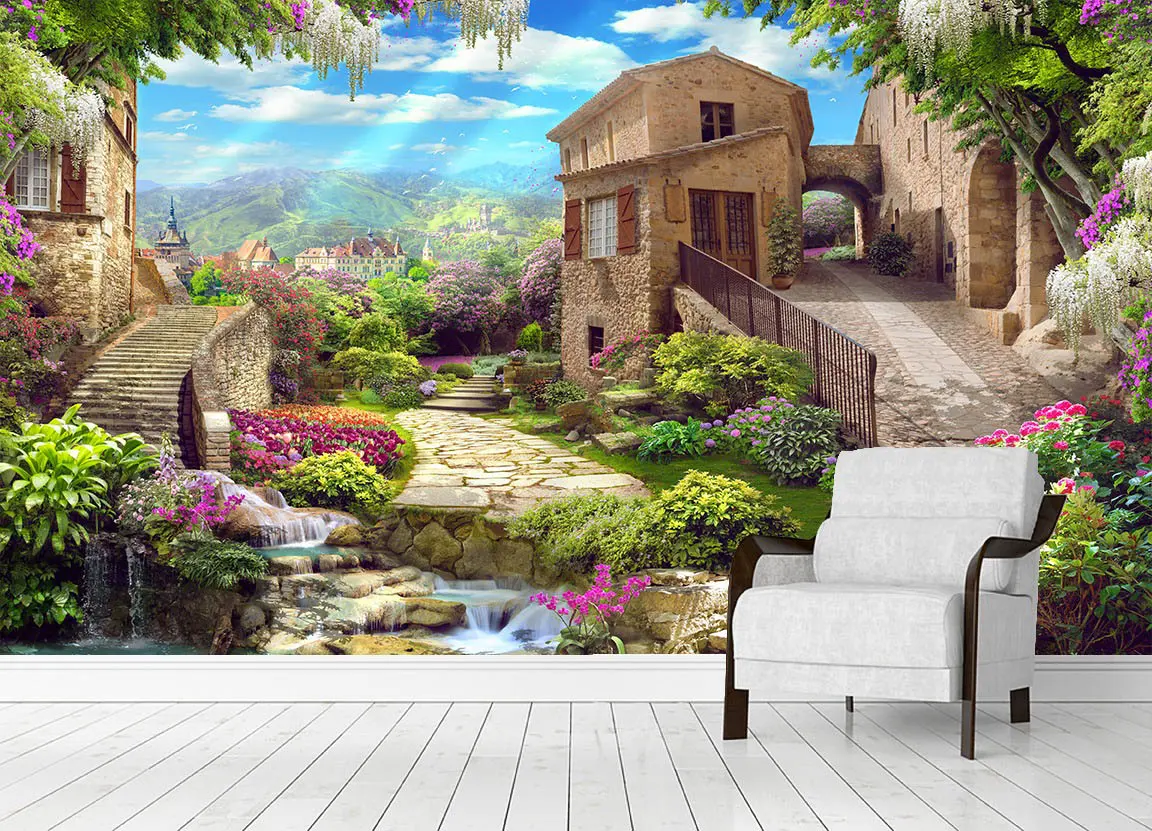 Tv Ünitesi İçin 3D Duvar Kağıdı