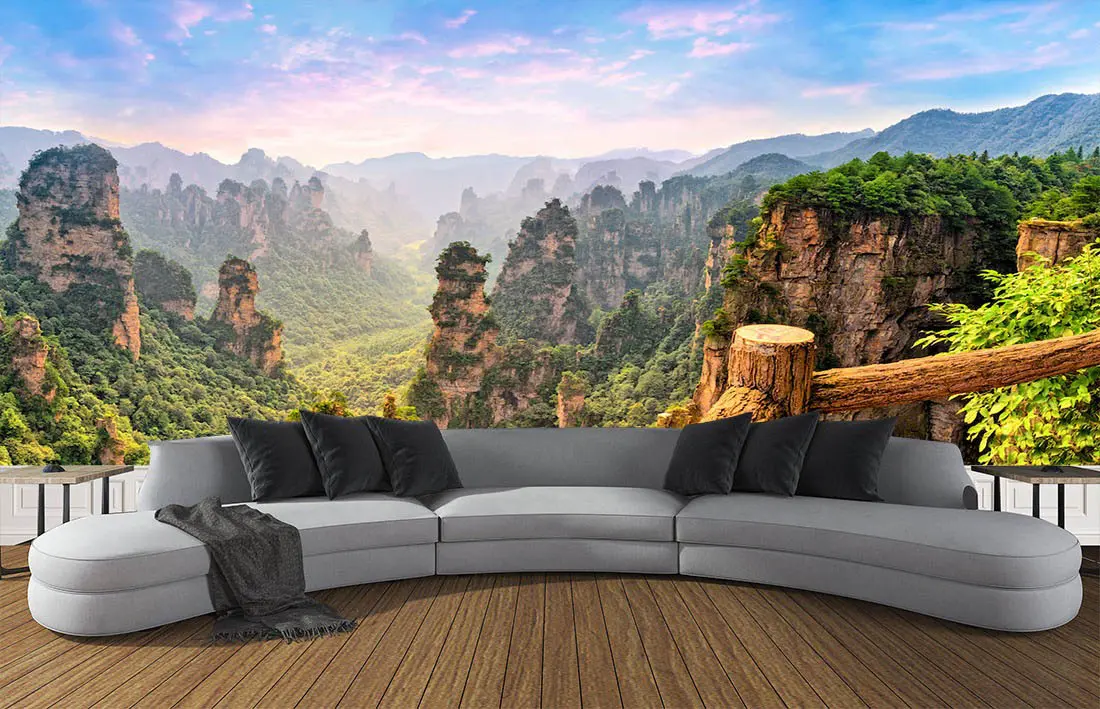Tv Ünitesi İçin 3D Duvar Kağıdı