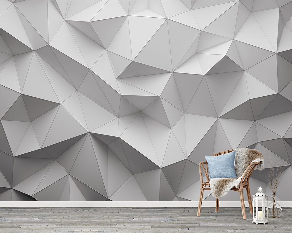 Modern Geometrik Desenli Duvar Kağıdı