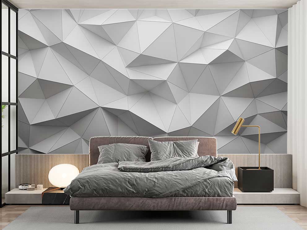 Modern Geometrik Desenli Duvar Kağıdı - Görsel 2