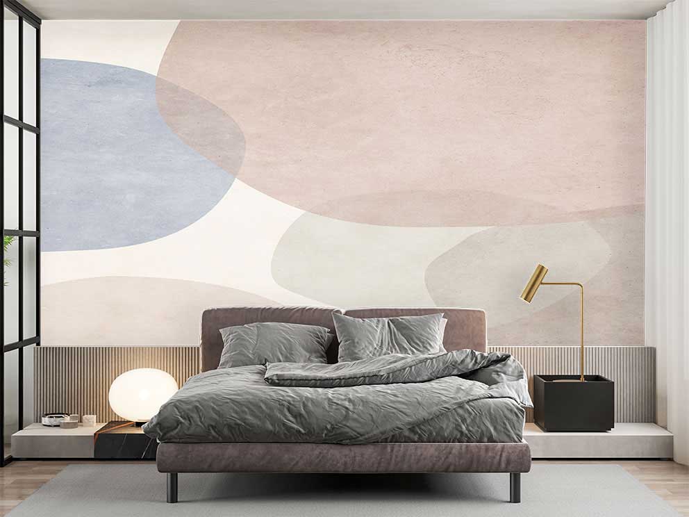 Pastel Renkli Minimalist Geometrik Duvar Kağıdı - Görsel 2