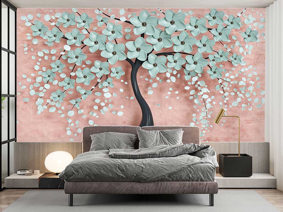 Çiçekli Ağaç Duvar Kağıdı - Görsel 2