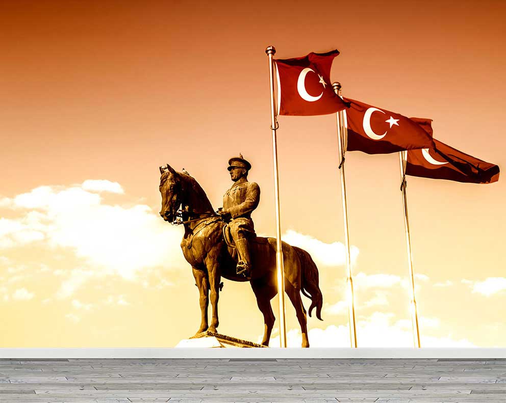 Atatürk ve Türk Bayrağı Duvar Kağıdı