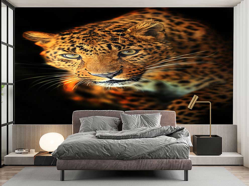 Etkileyici Leopar Yüzü Duvar Kağıdı