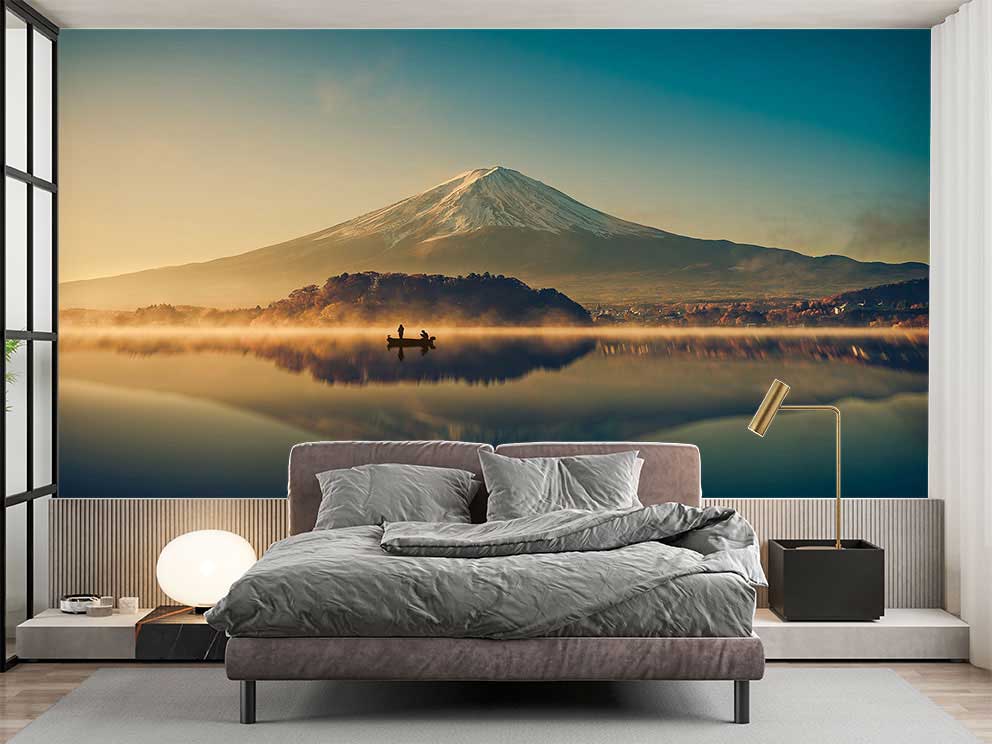 Dağ ve Göl Manzaralı Duvar Kağıdı - Sessiz Doğa ve Huzur Temalı Poster - Görsel 2
