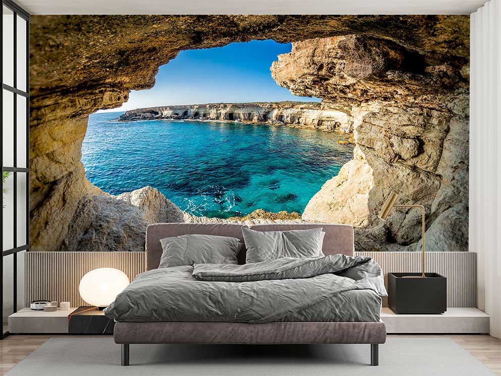 Mağara Girişinden Deniz Manzarası Tasarımı - Görsel 2
