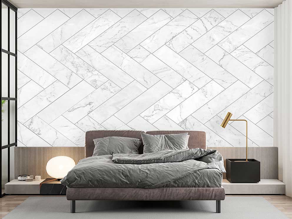 Modern Ahşap Dokulu Organik Izgara Desenli Duvar Kağıdı - Görsel 2