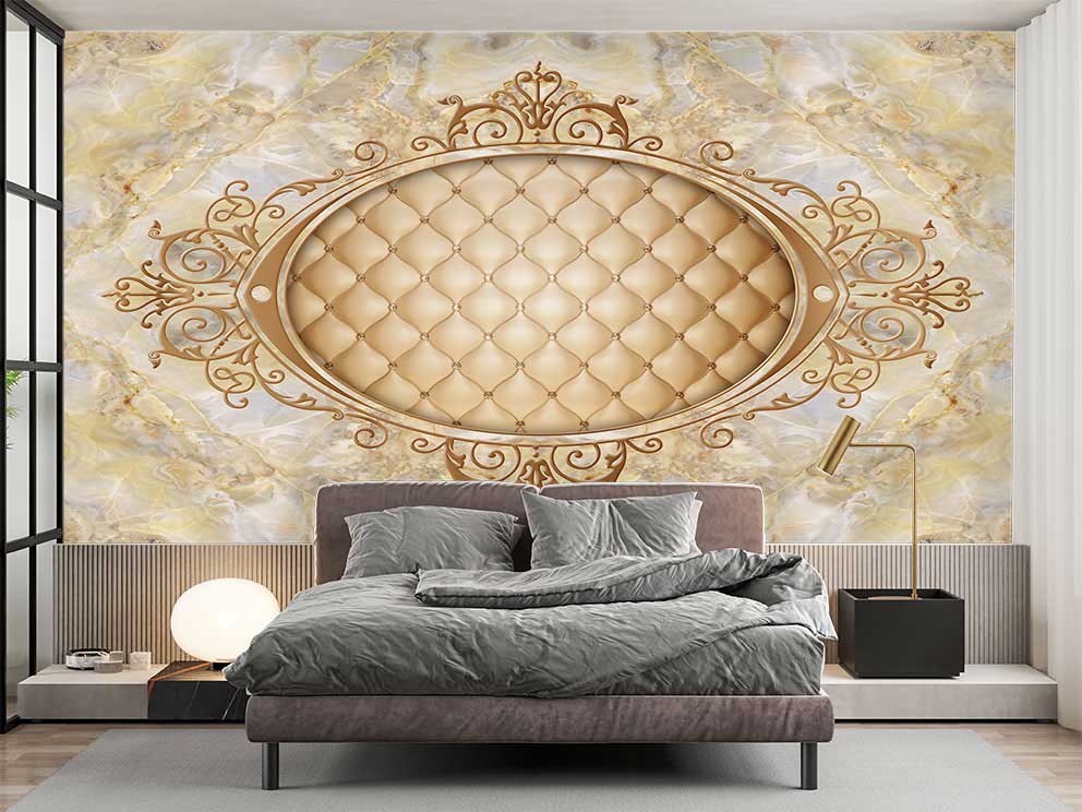 Altın Yaldızlı Oval Duvar Dekoru Poster - Görsel 2