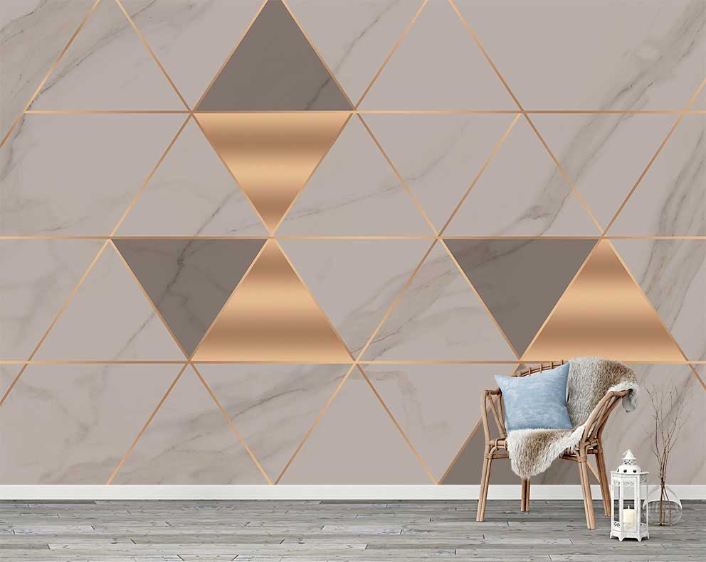 Geometrik Desenli 3D Duvar Kağıdı - Modern ve Şık Duvar Dekorasyonu