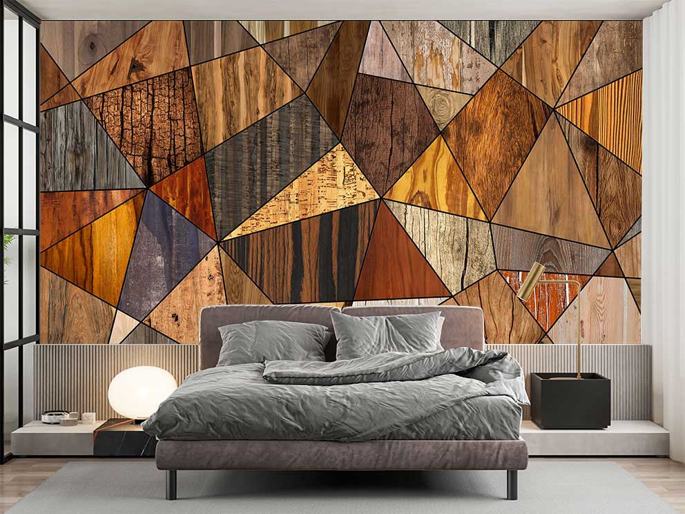Geometrik Desenli Duvar Kağıdı - Görsel 2