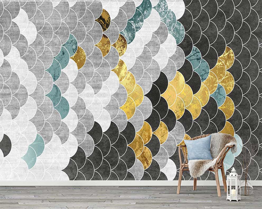 Pullu Görünümlü Duvar Kağıdı