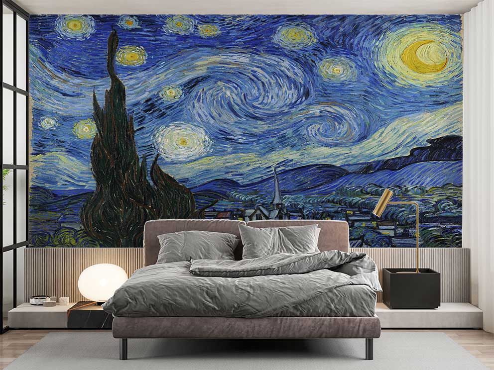 Yıldızlı Gece Temalı Duvar Kağıdı