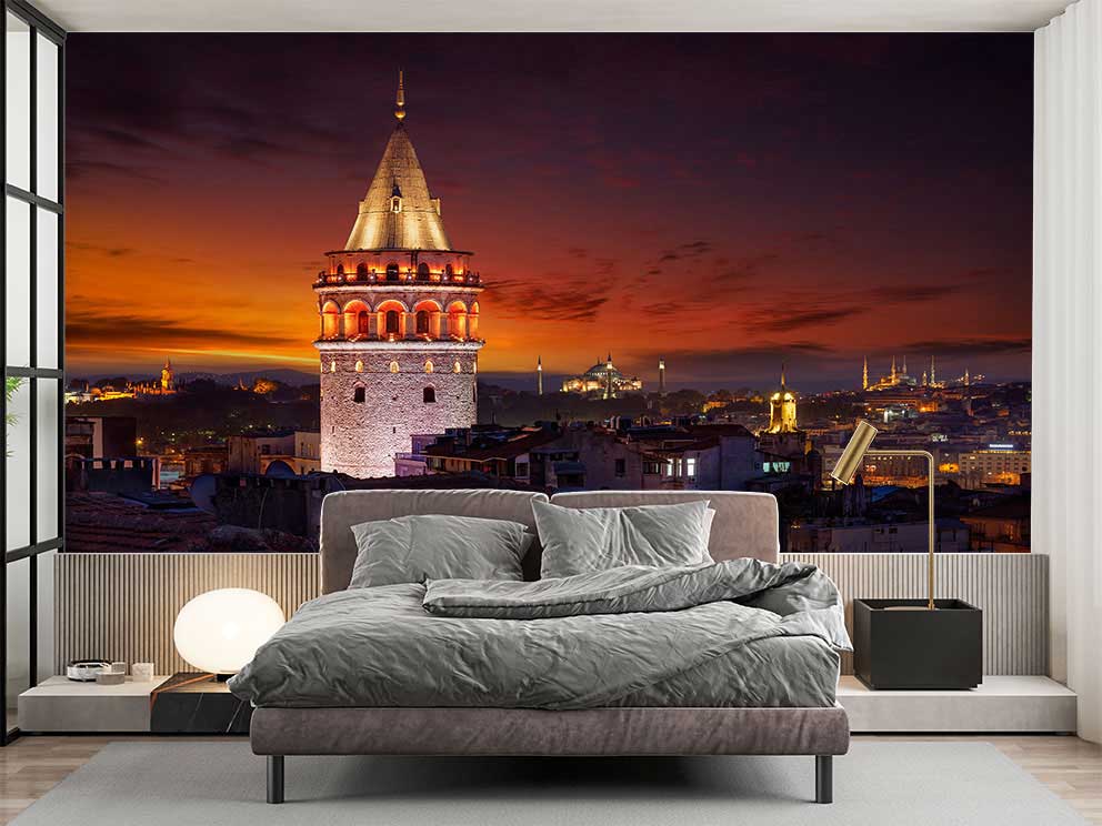 Galata Kulesi Manzaralı Poster Duvar Kağıdı – İstanbul’un İkonik Görünümü