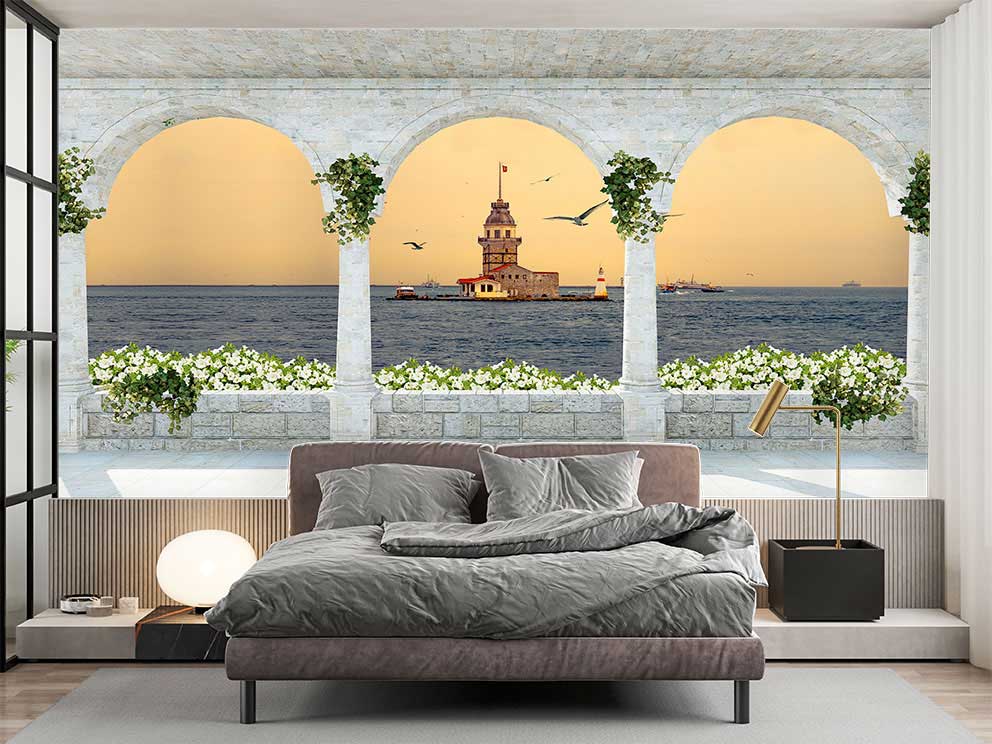 Deniz Manzaralı Açık Arka Planlı Poster