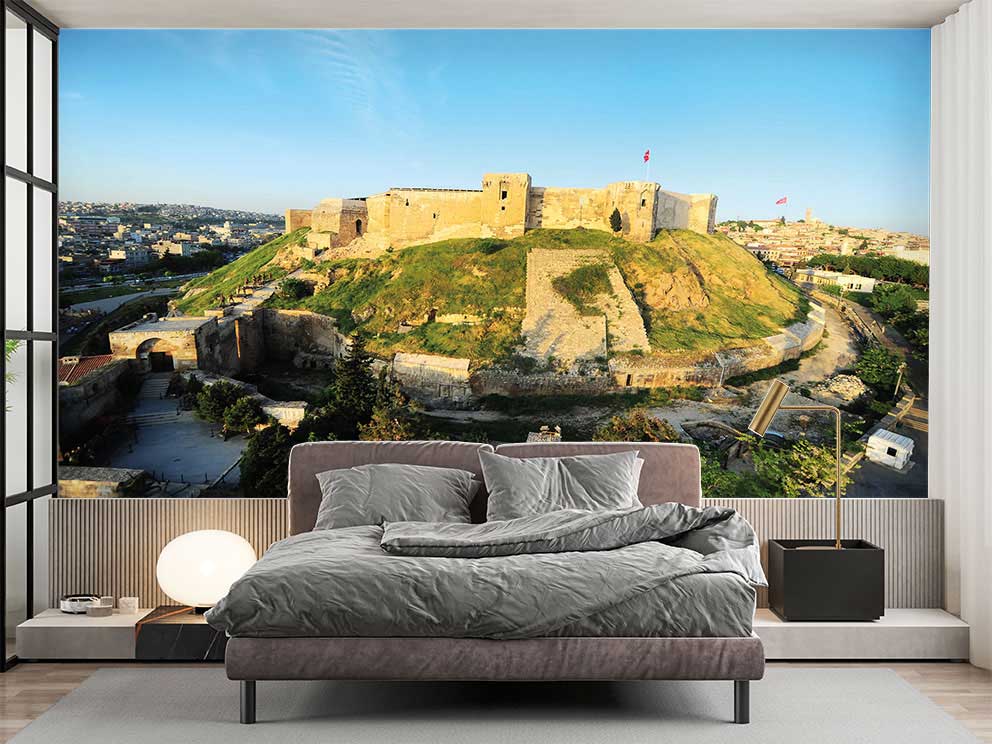 Gaziantep Kalesi Manzaralı Duvar Kağıdı – Tarihi ve Modern Ev Dekoru
