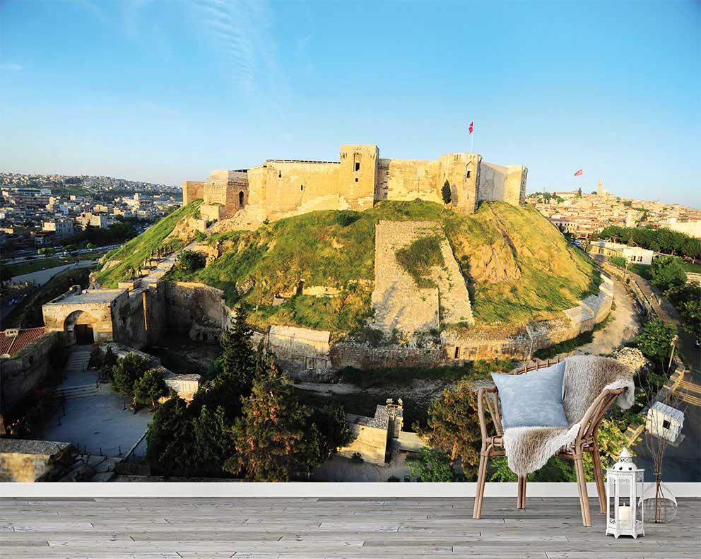 Gaziantep Kalesi Manzaralı Duvar Kağıdı – Tarihi ve Modern Ev Dekoru
