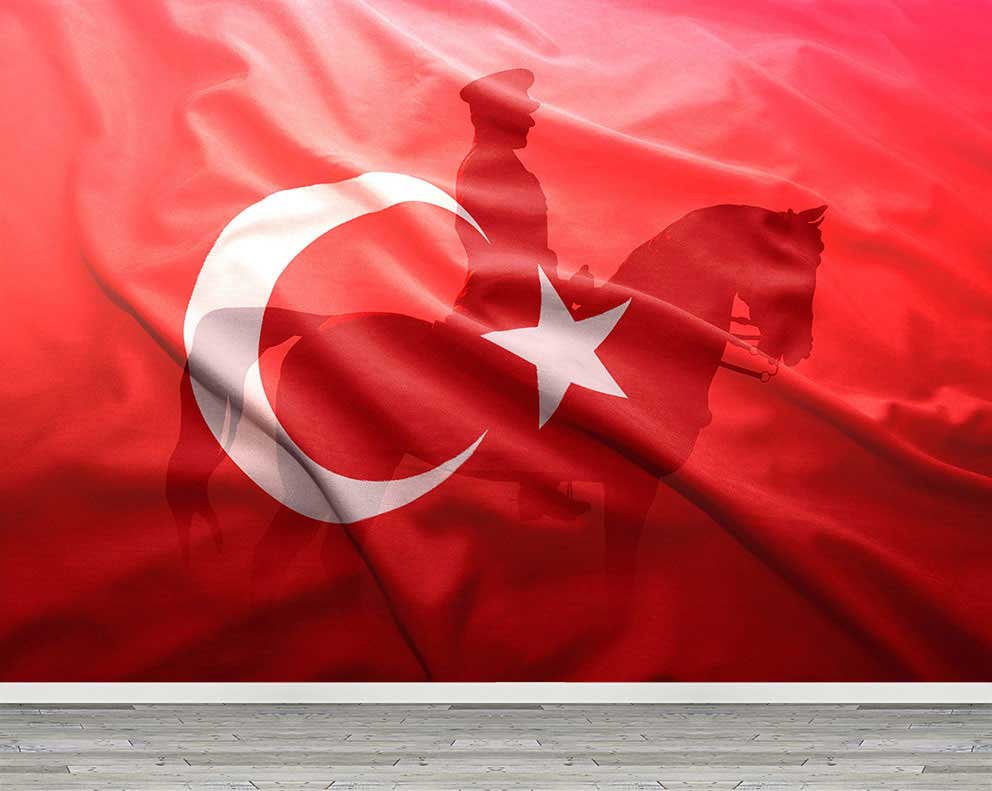 Atatürk ve Türk Bayrağı Duvar Kağıdı