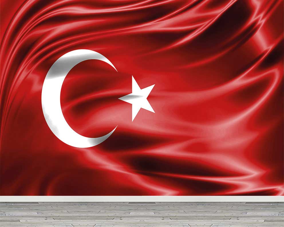 Kırmızı Türk Bayrağı Duvar Kağıdı