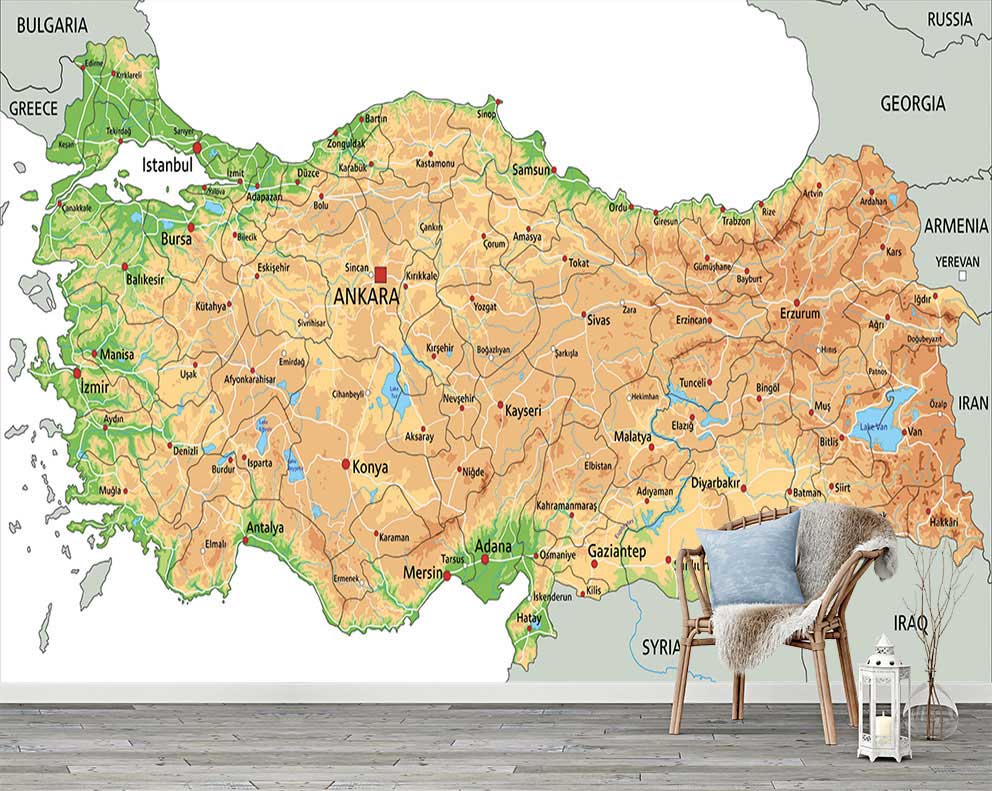 Türkiye Harita Duvar Kağıdı, Türkiye Haritası Duvar Kağıtları