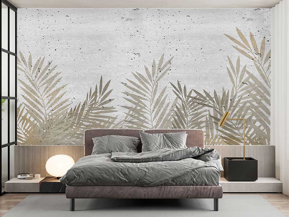 Minimalist Palmiye Yaprak Desenli Poster Duvar Kağıdı - Görsel 2