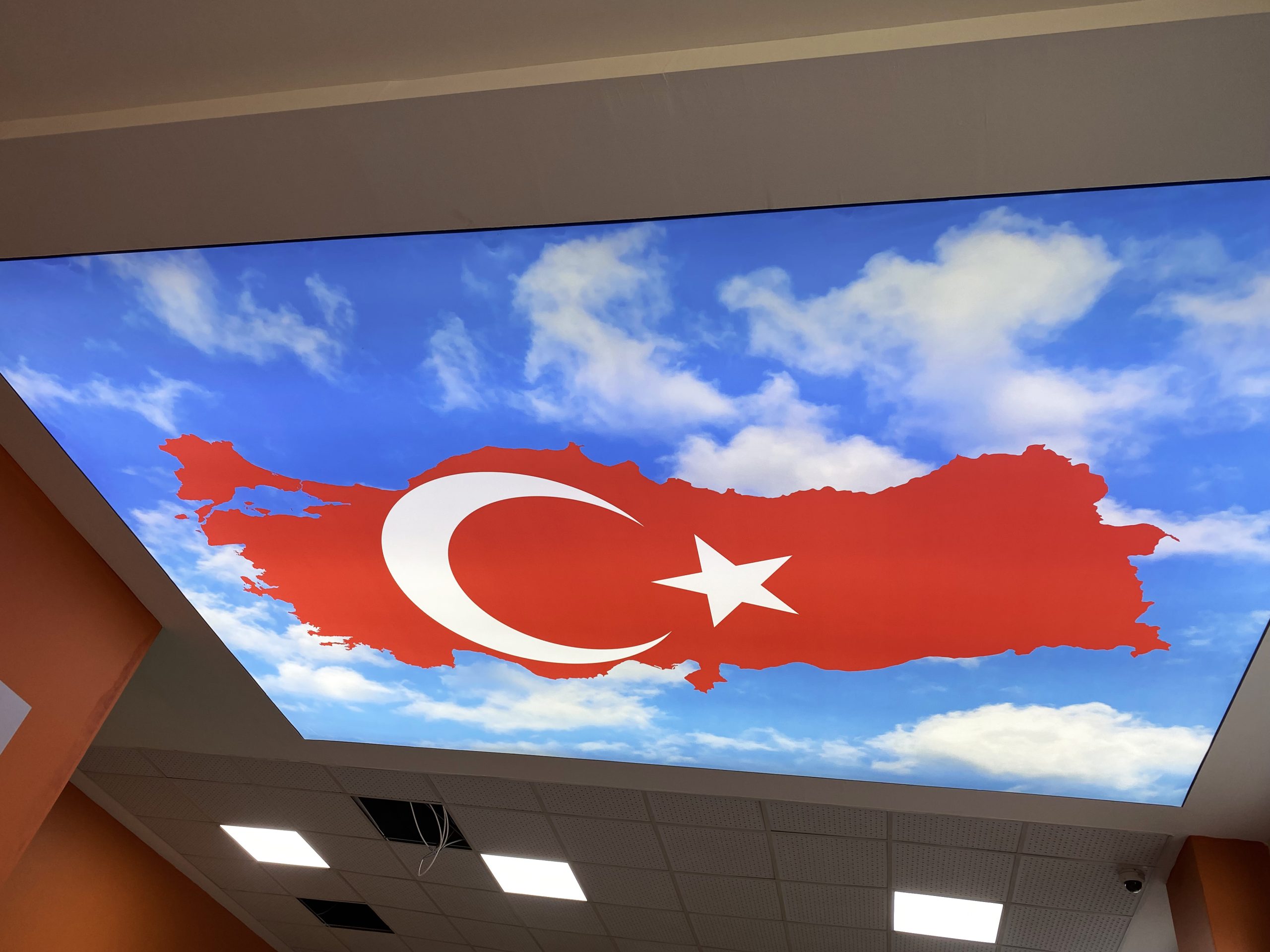 Türkiye Haritalı Gergi Tavan | Vatansever ve Özgün Tasarım