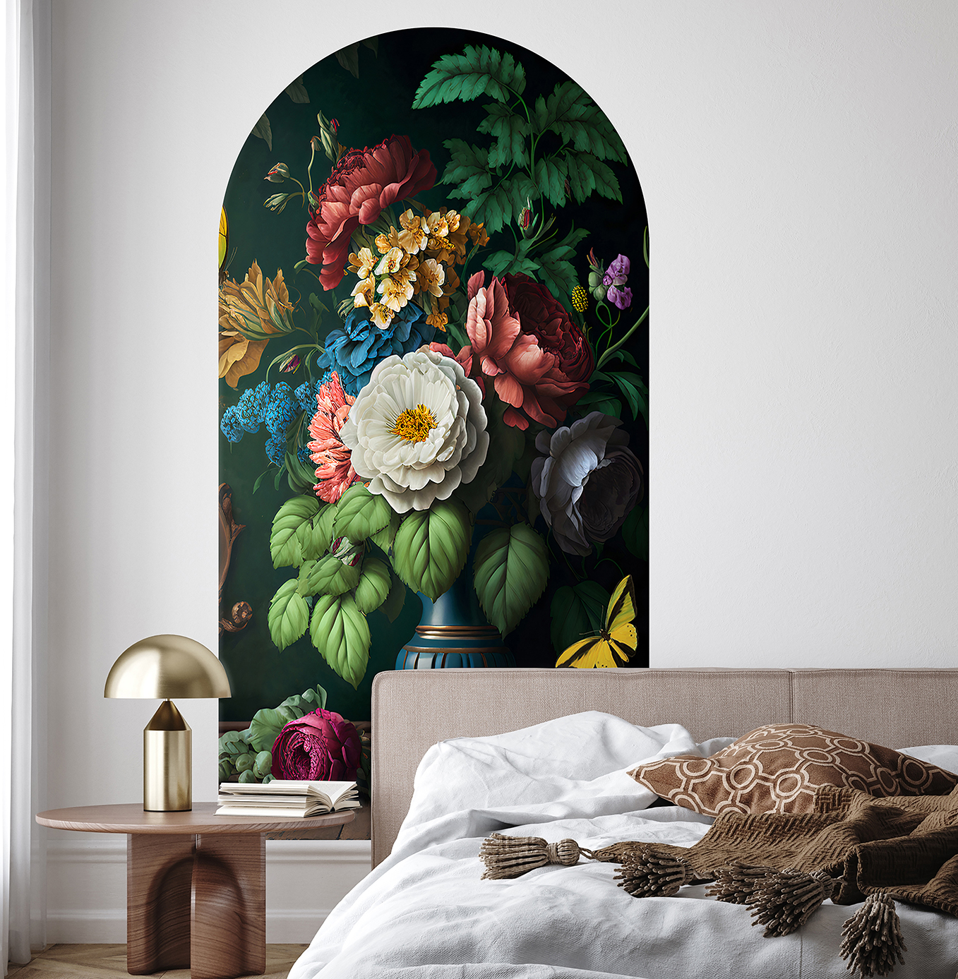 Çiçek Desenli Soyut Duvar Kağıdı - Modern ve Şık - Görsel 5