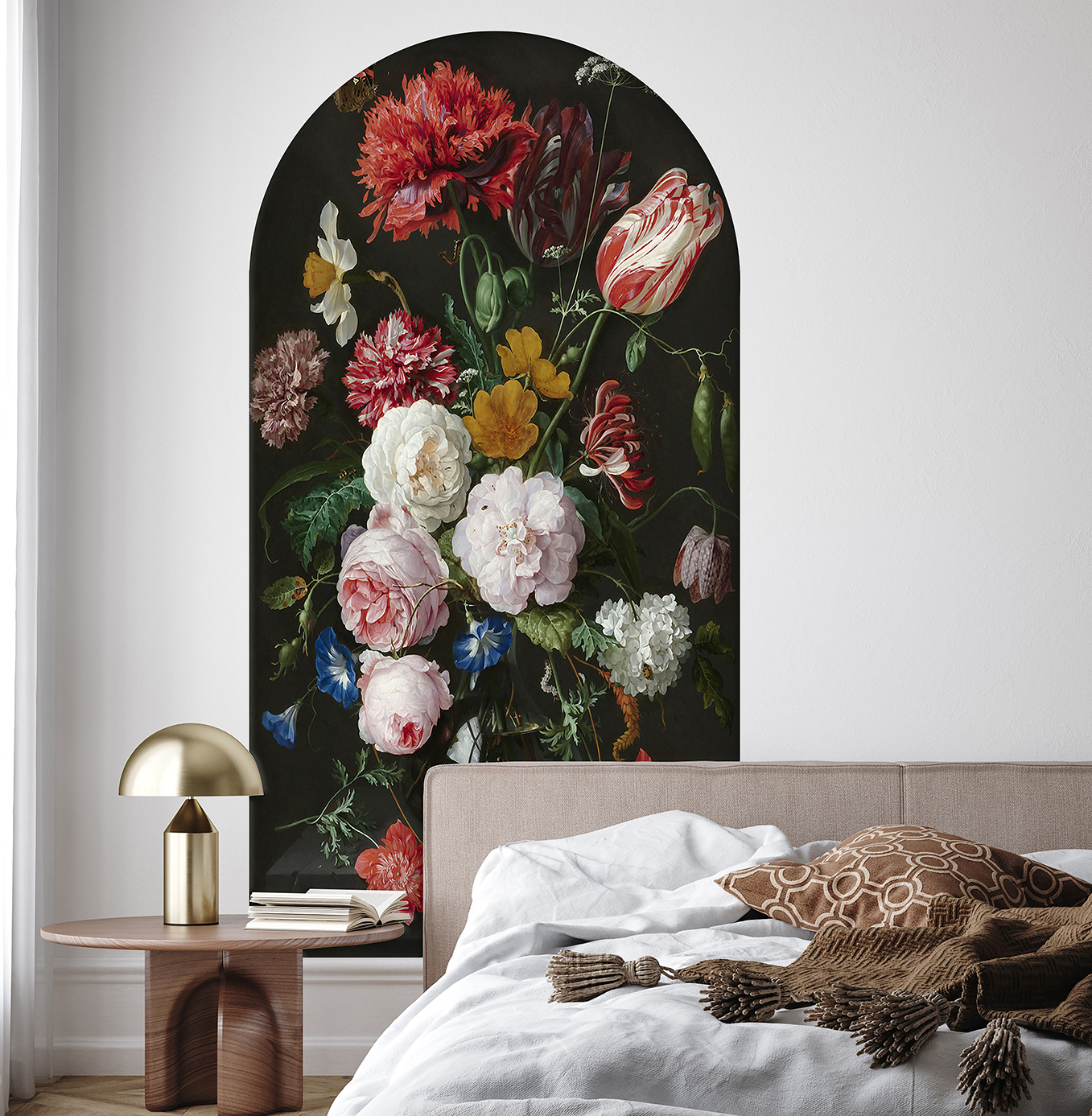 Çiçek Desenli Soyut Duvar Kağıdı - Şık ve Modern - Görsel 5