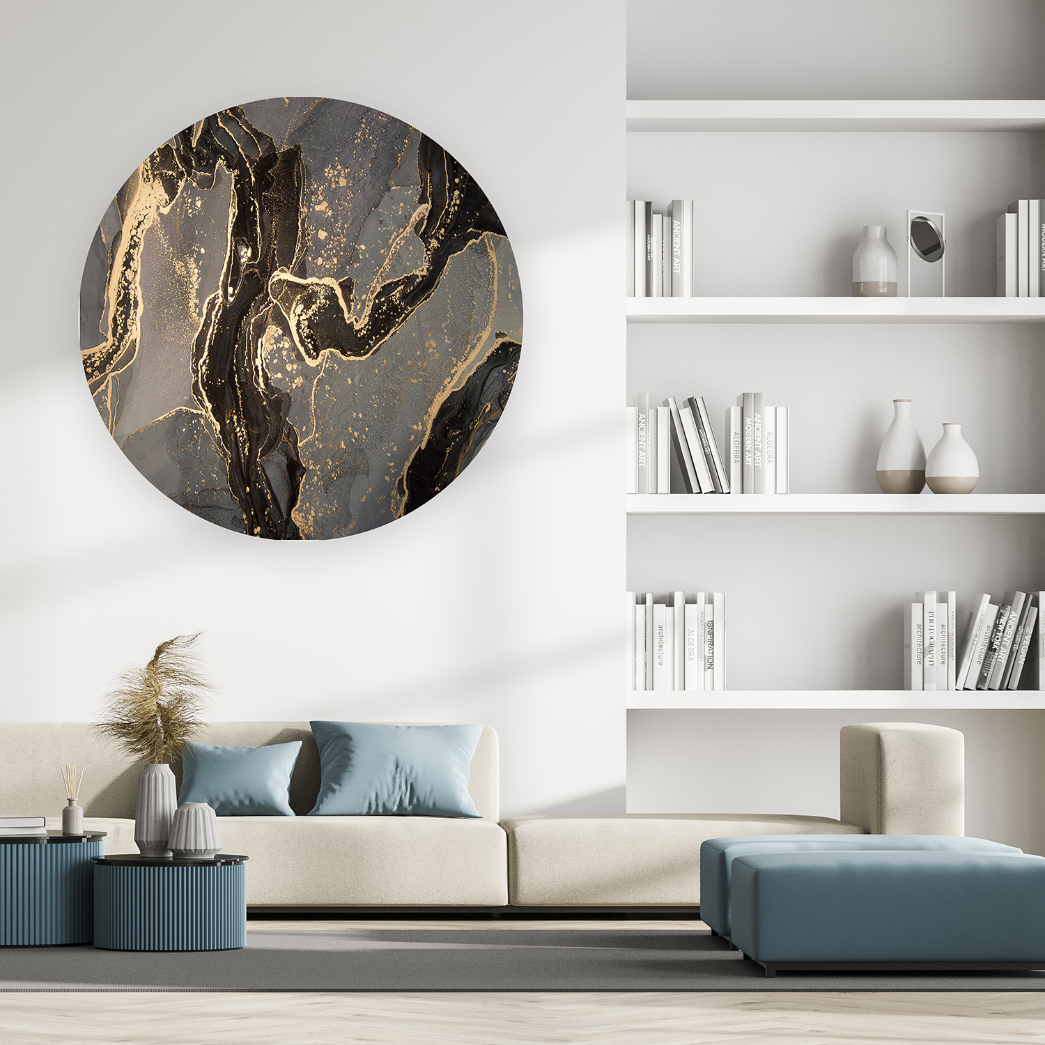 Yuvarlak Mermer Desenli Duvar Kağıdı - Modern Tasarım İçin Şık Seçenek - Görsel 3