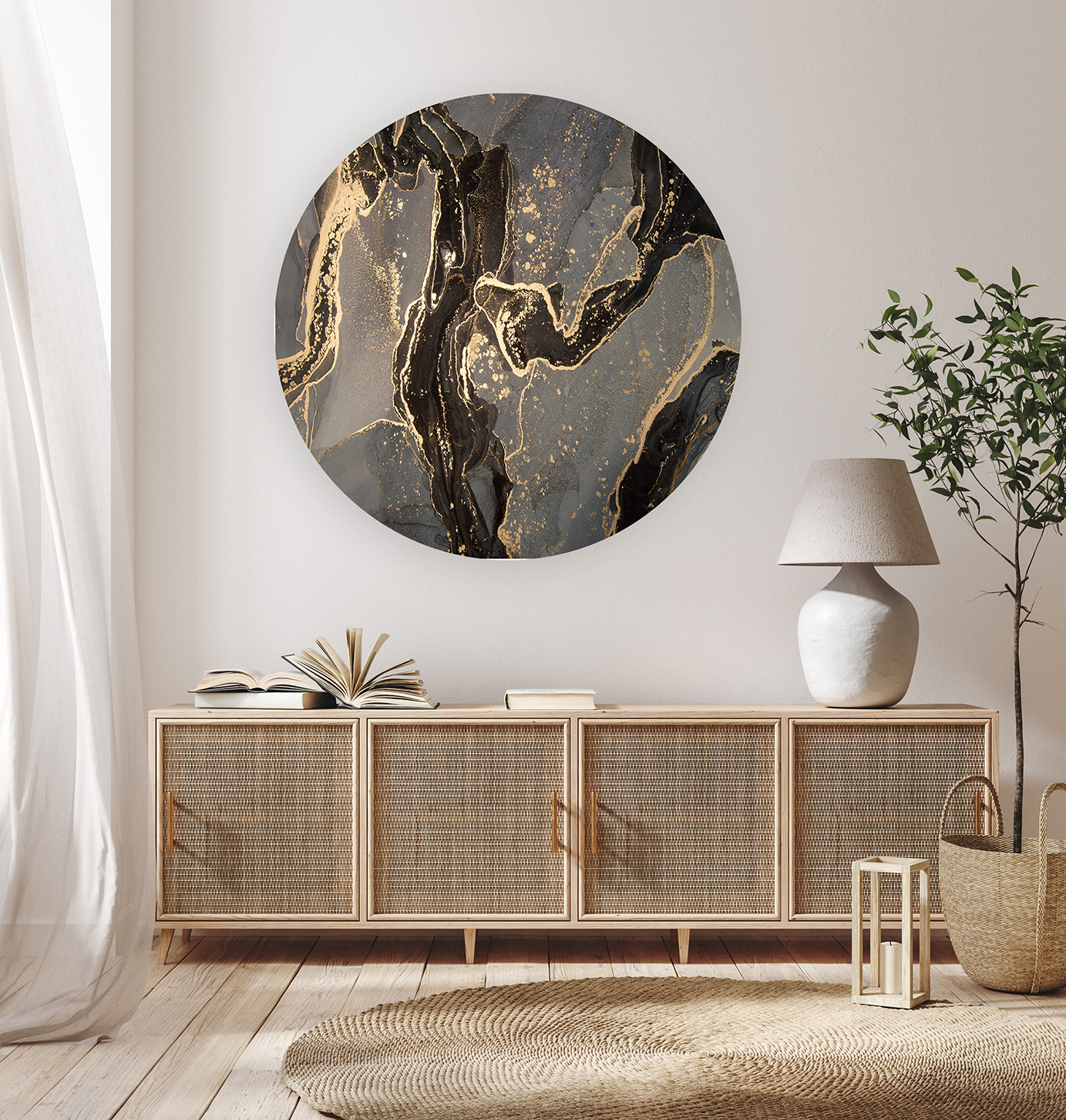 Yuvarlak Mermer Desenli Duvar Kağıdı - Modern Tasarım İçin Şık Seçenek - Görsel 7