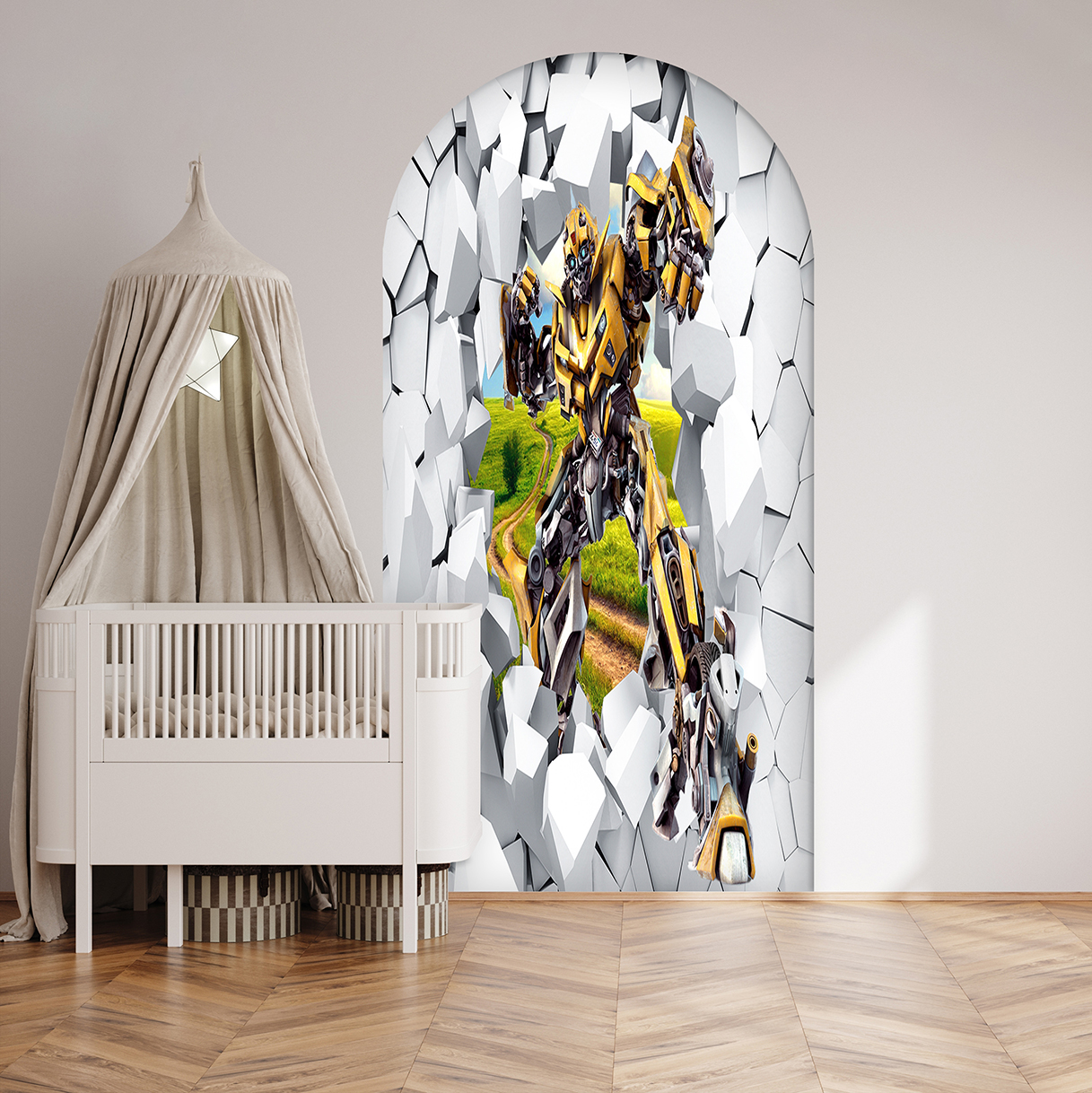 Transformer Robot Duvar Kağıdı - Çocuk Odası Aksiyon Dekoru - Görsel 3