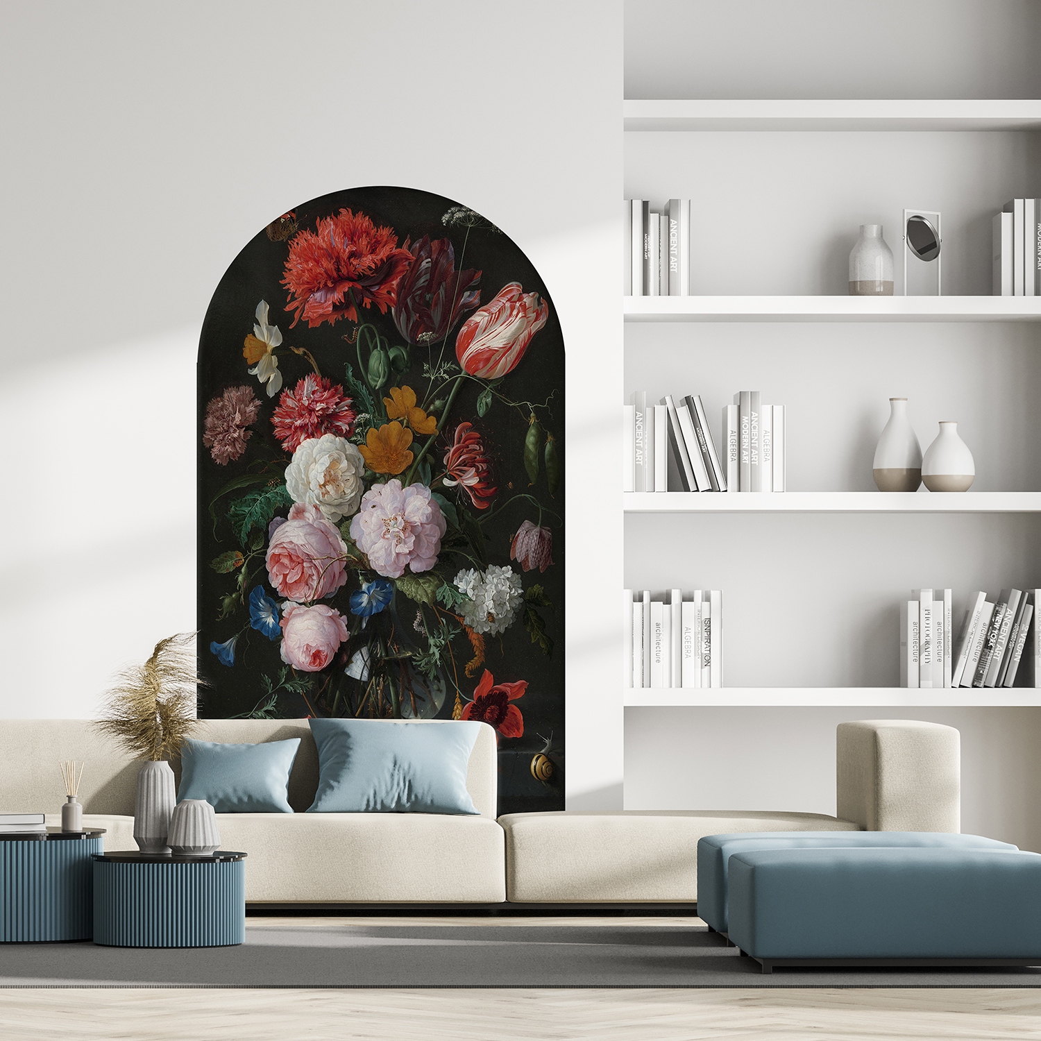 Çiçek Desenli Soyut Duvar Kağıdı - Modern ve Şık Tasarım - Görsel 7