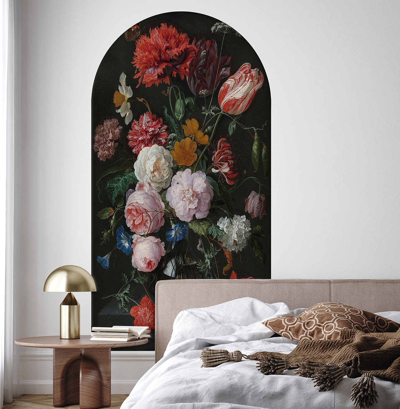 Çiçek Desenli Soyut Duvar Kağıdı - Modern ve Şık Tasarım - Görsel 5