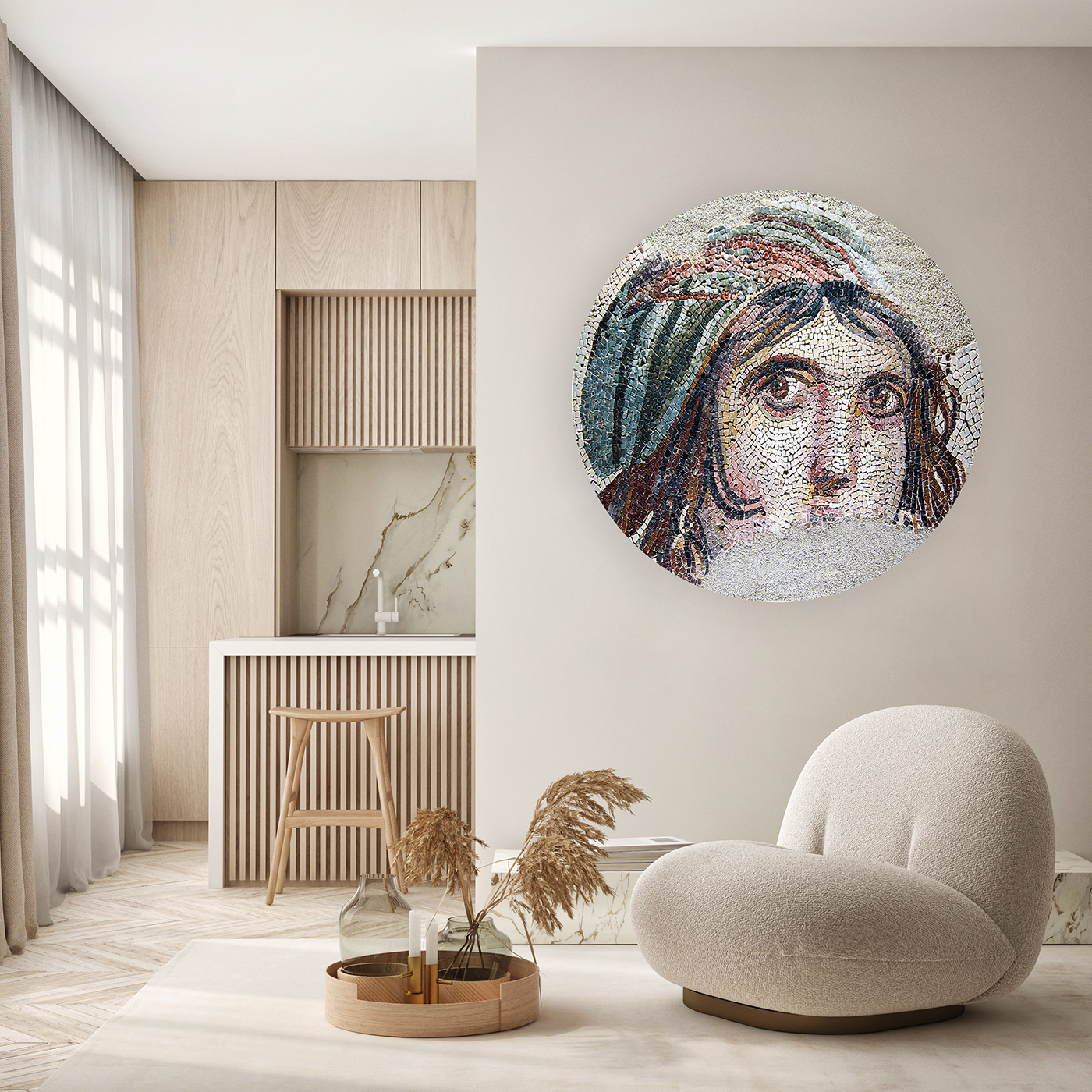 Yuvarlak Desenli Duvar Kağıdı - Modern ve Şık Tasarım - Görsel 5