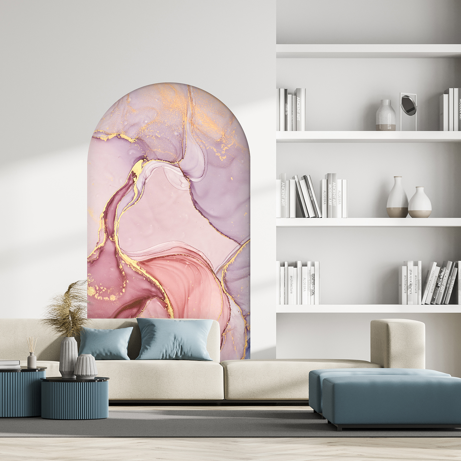 Soy Yapıştır Duvar Kağıdı – Pembe Altın Desenli Modern Tasarım - Görsel 7