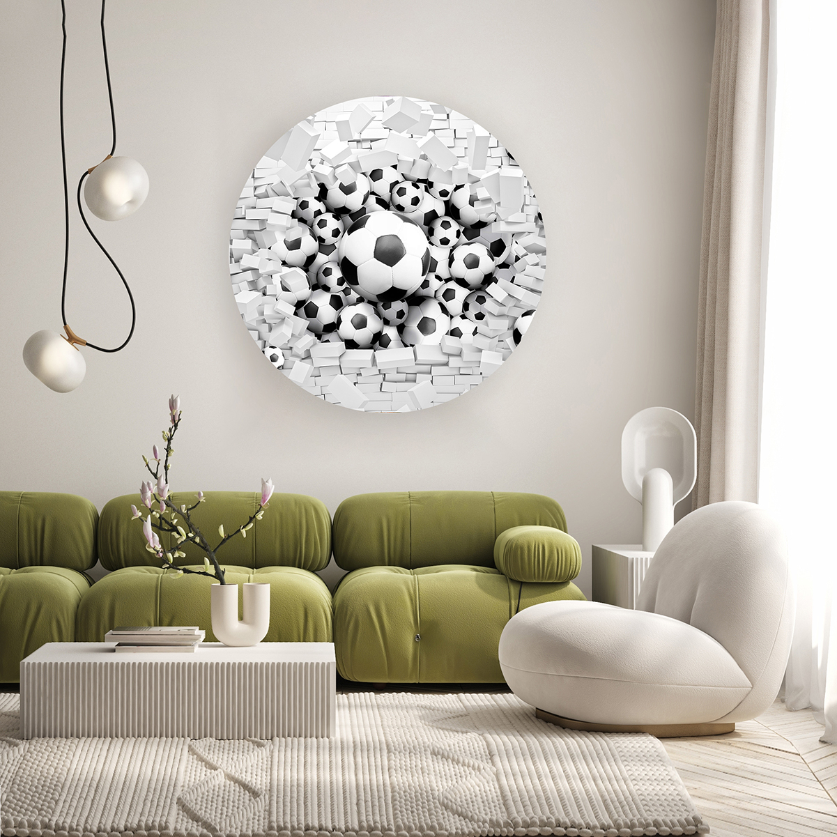 Futbol Topları Duvar Kağıdı - Modern ve Şık Tasarım - Görsel 6