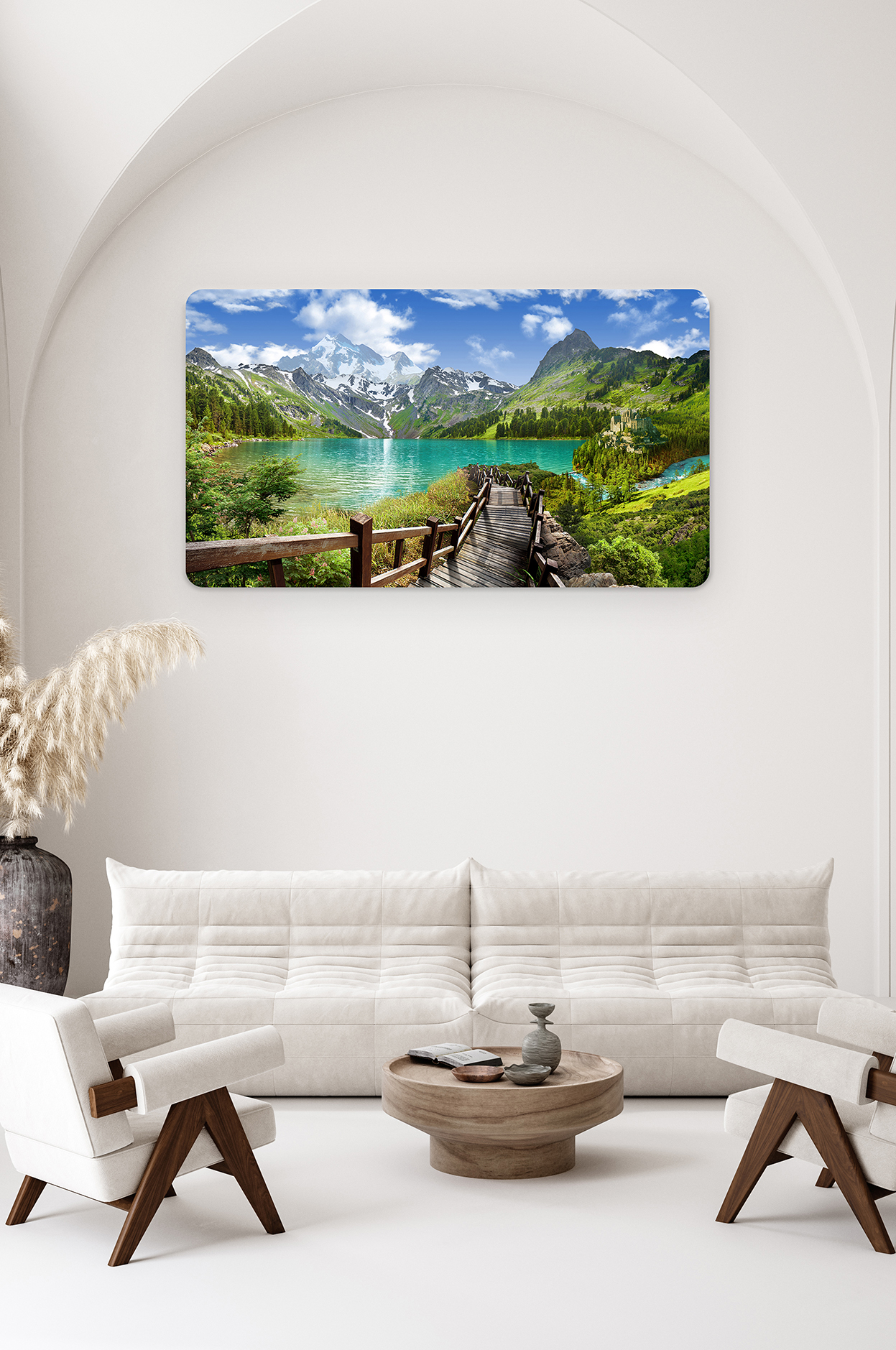 Yeşillik ve Göl Manzaralı Duvar Kağıdı - Modern Tasarım - Görsel 8