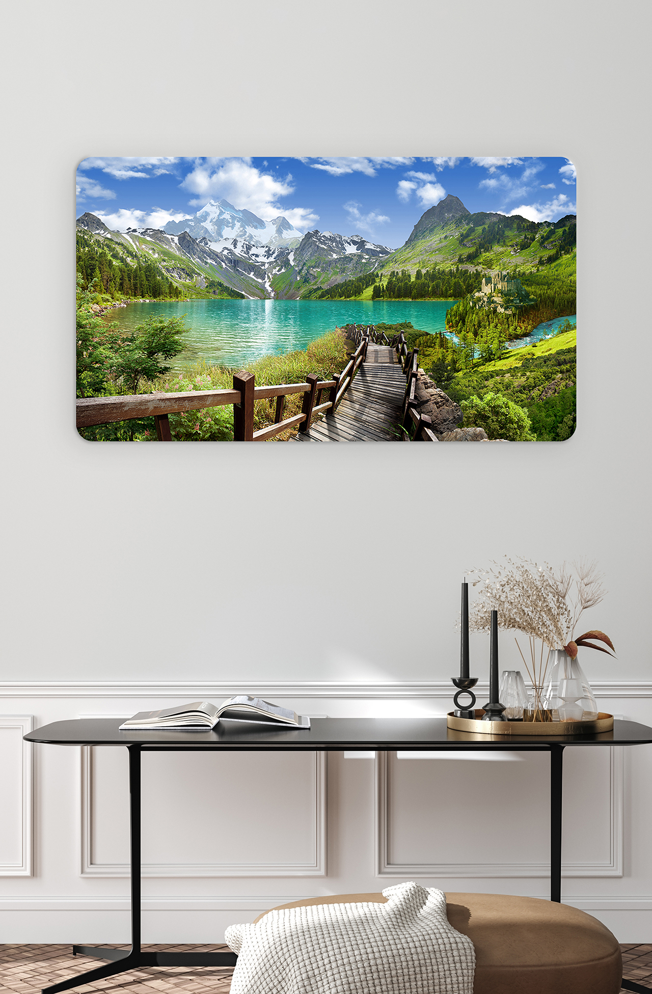 Yeşillik ve Göl Manzaralı Duvar Kağıdı - Modern Tasarım - Görsel 3