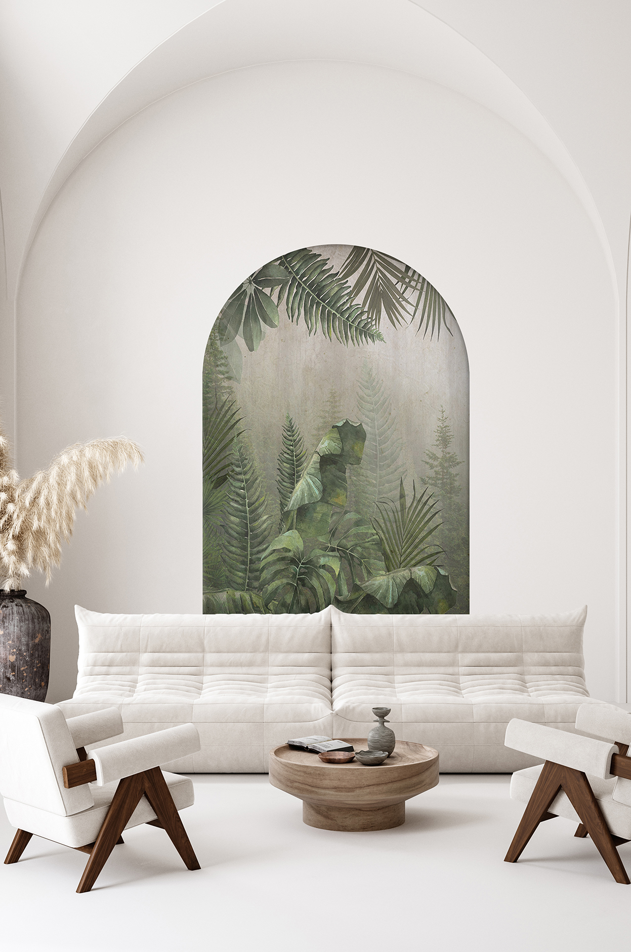 Tropikal Bitki Desenli Duvar Kağıdı - Modern Tasarım - Görsel 2