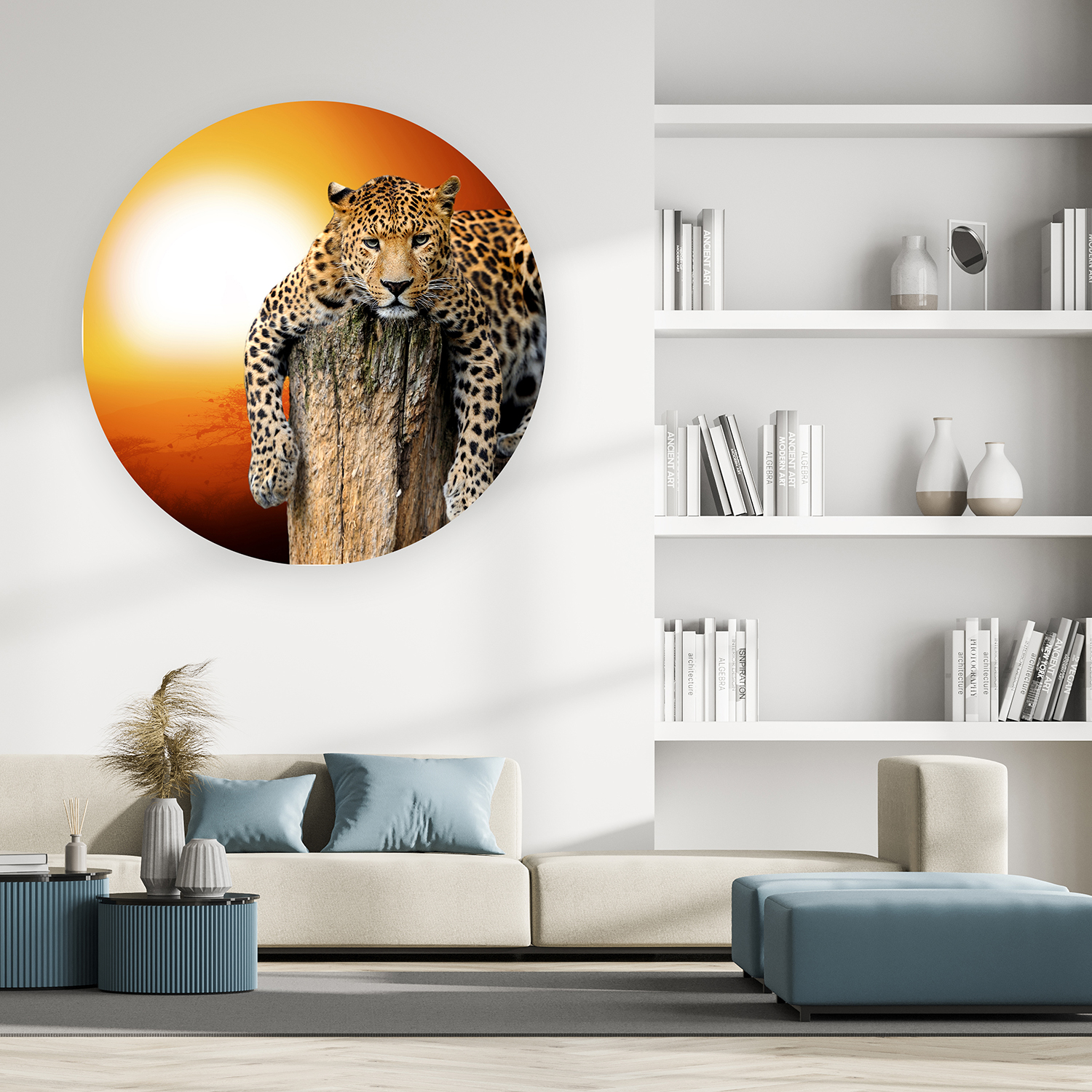 Leopar Gün Batımı Duvar Kağıdı - Modern Tasarım - Görsel 3