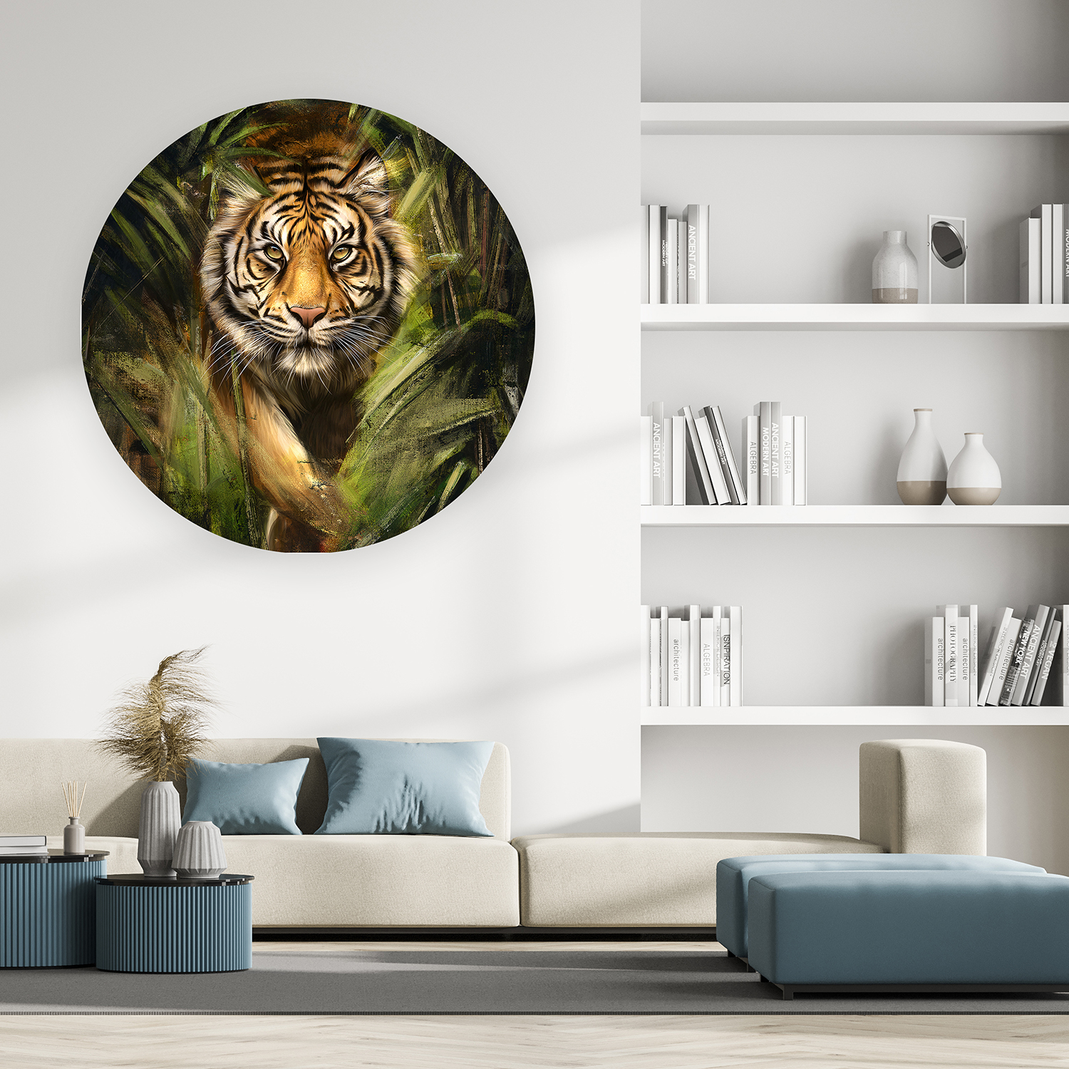 Aslan Figürlü Soyut Duvar Kağıdı – Doğal Yaşam Tasarımı - Görsel 3