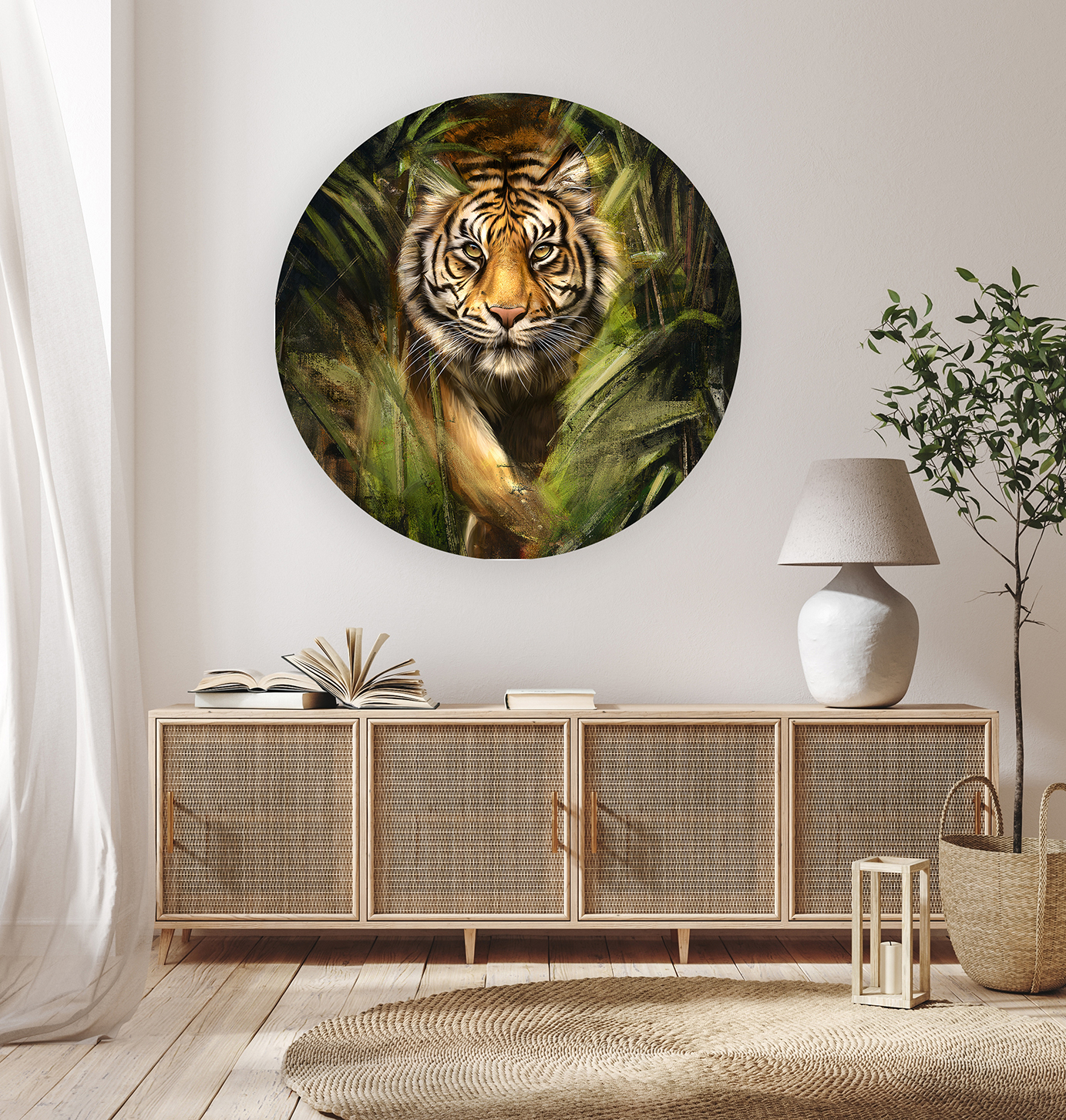 Aslan Figürlü Soyut Duvar Kağıdı – Doğal Yaşam Tasarımı - Görsel 7