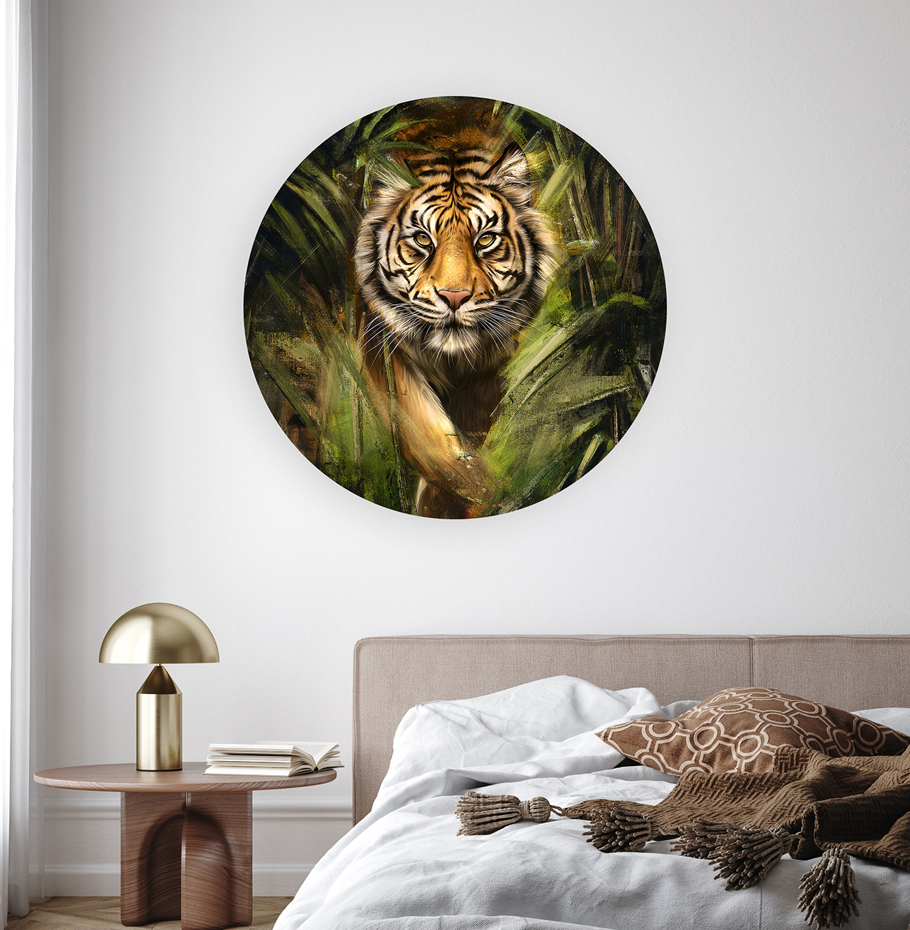 Aslan Figürlü Soyut Duvar Kağıdı – Doğal Yaşam Tasarımı - Görsel 8