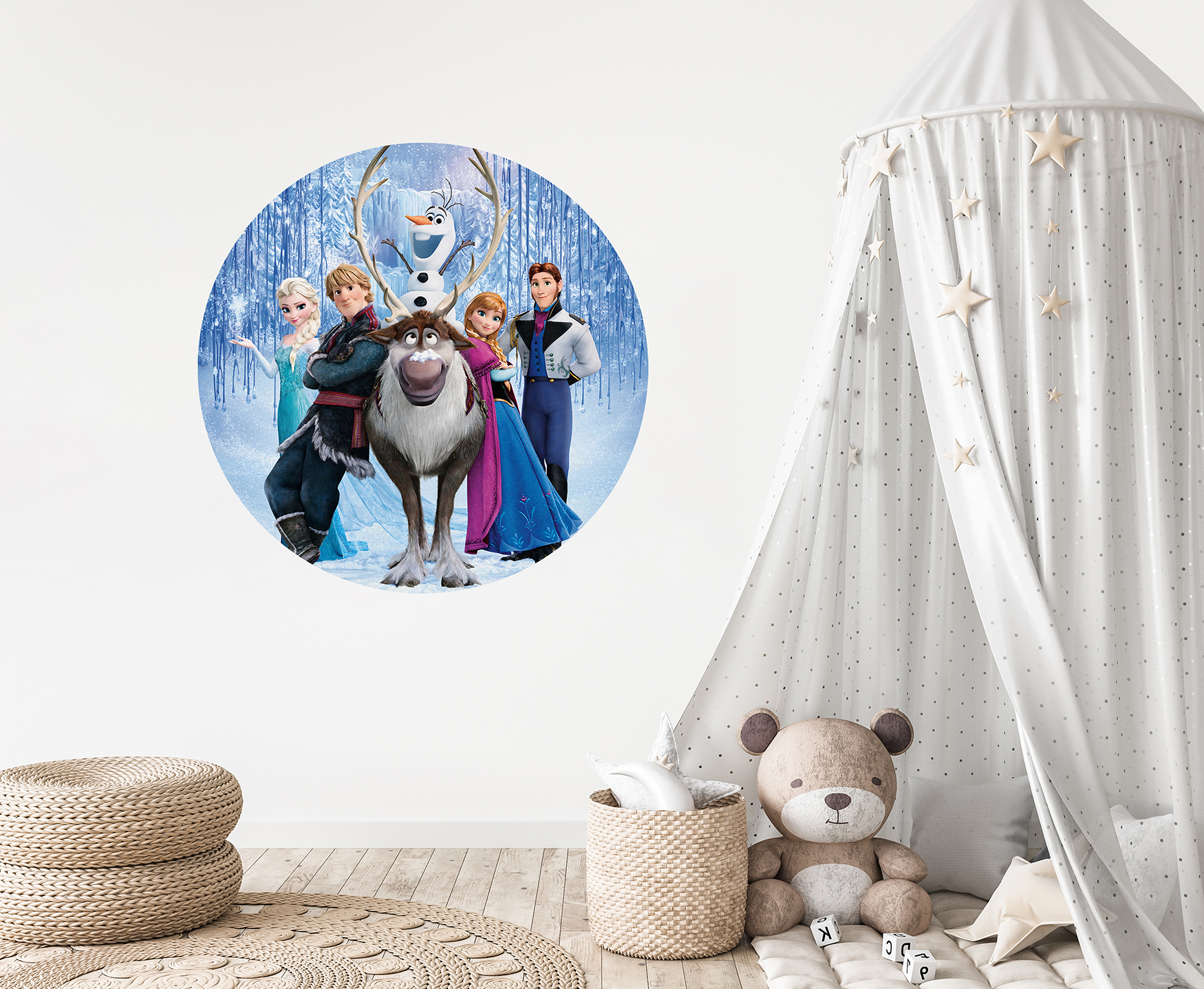 Frozen Karakterleri Duvar Kağıdı - Masalsı Kış Teması ve Eğlenceli Tasarım - Görsel 3