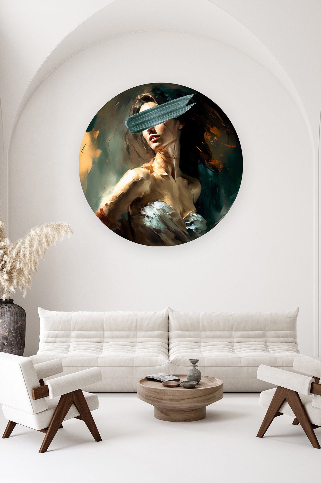 Kadın Portresi Soyut Duvar Kağıdı - Modern Tasarım - Görsel 2