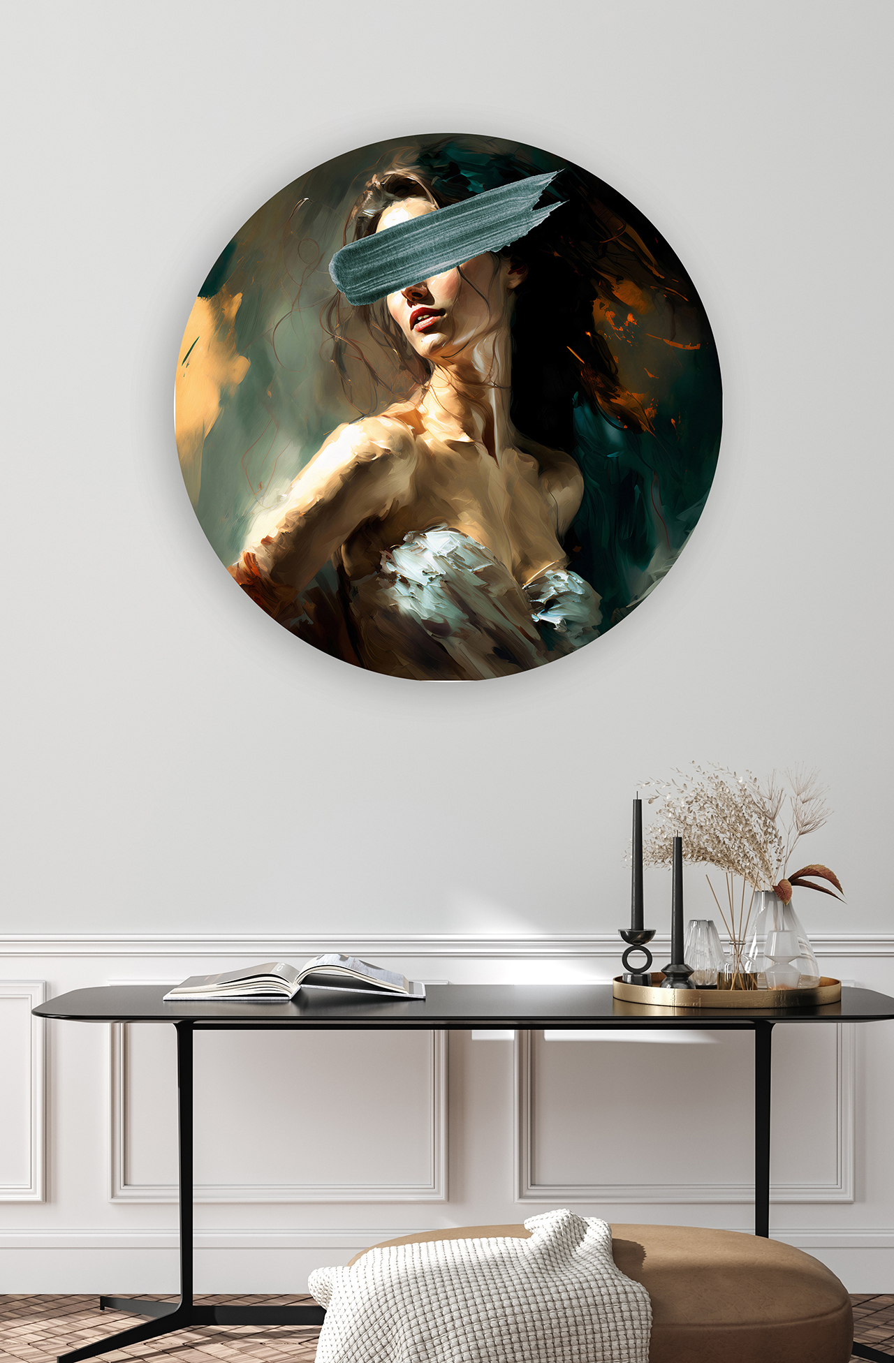 Kadın Portresi Soyut Duvar Kağıdı - Modern Tasarım - Görsel 4