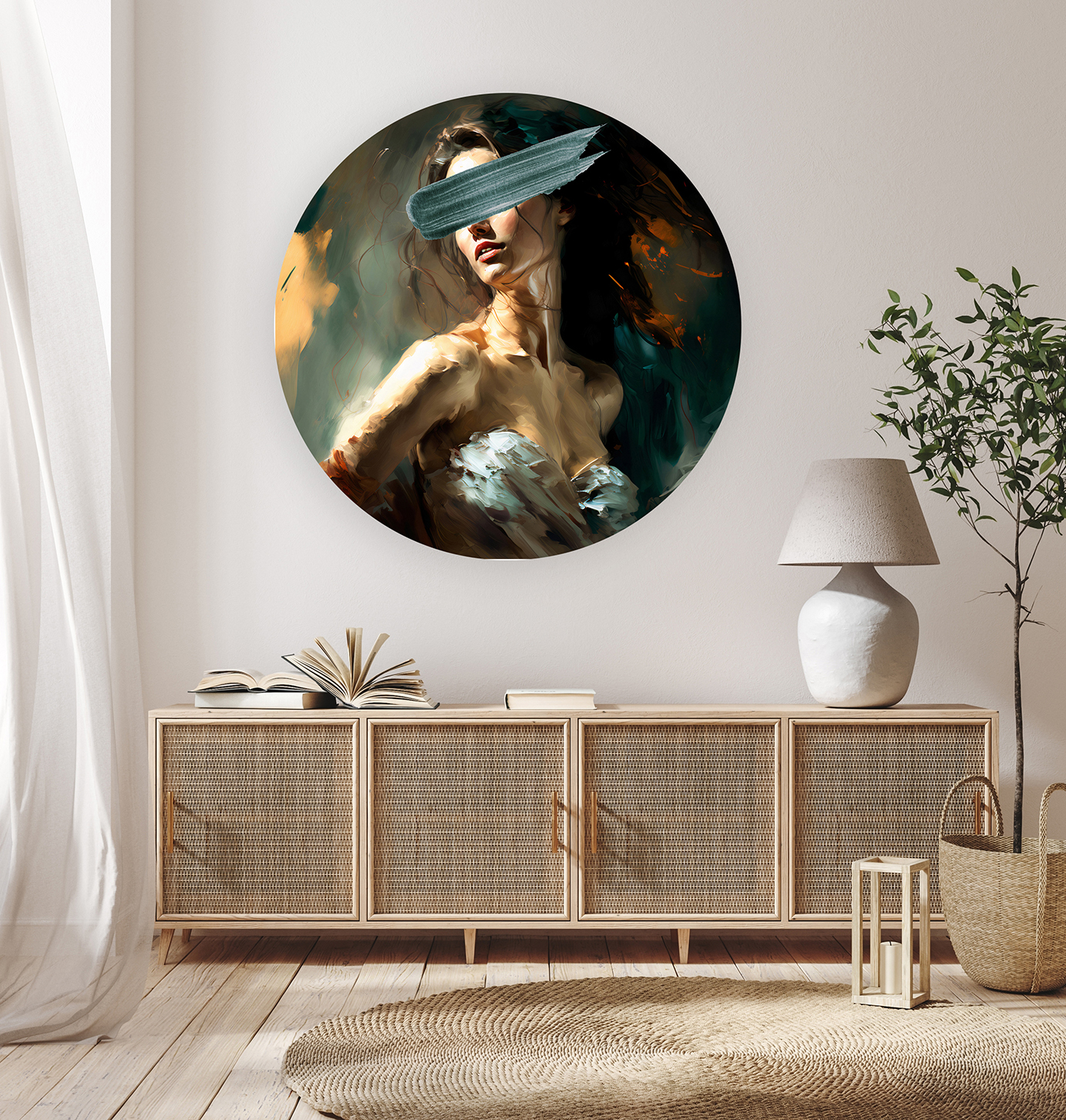 Kadın Portresi Soyut Duvar Kağıdı - Modern Tasarım - Görsel 7