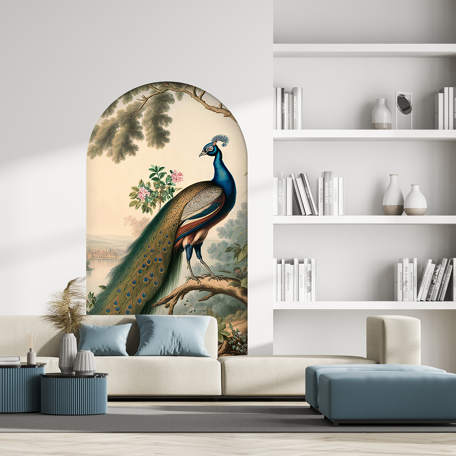 Şık ve Modern Tavuskuşu Desenli Duvar Kağıdı - Görsel 7
