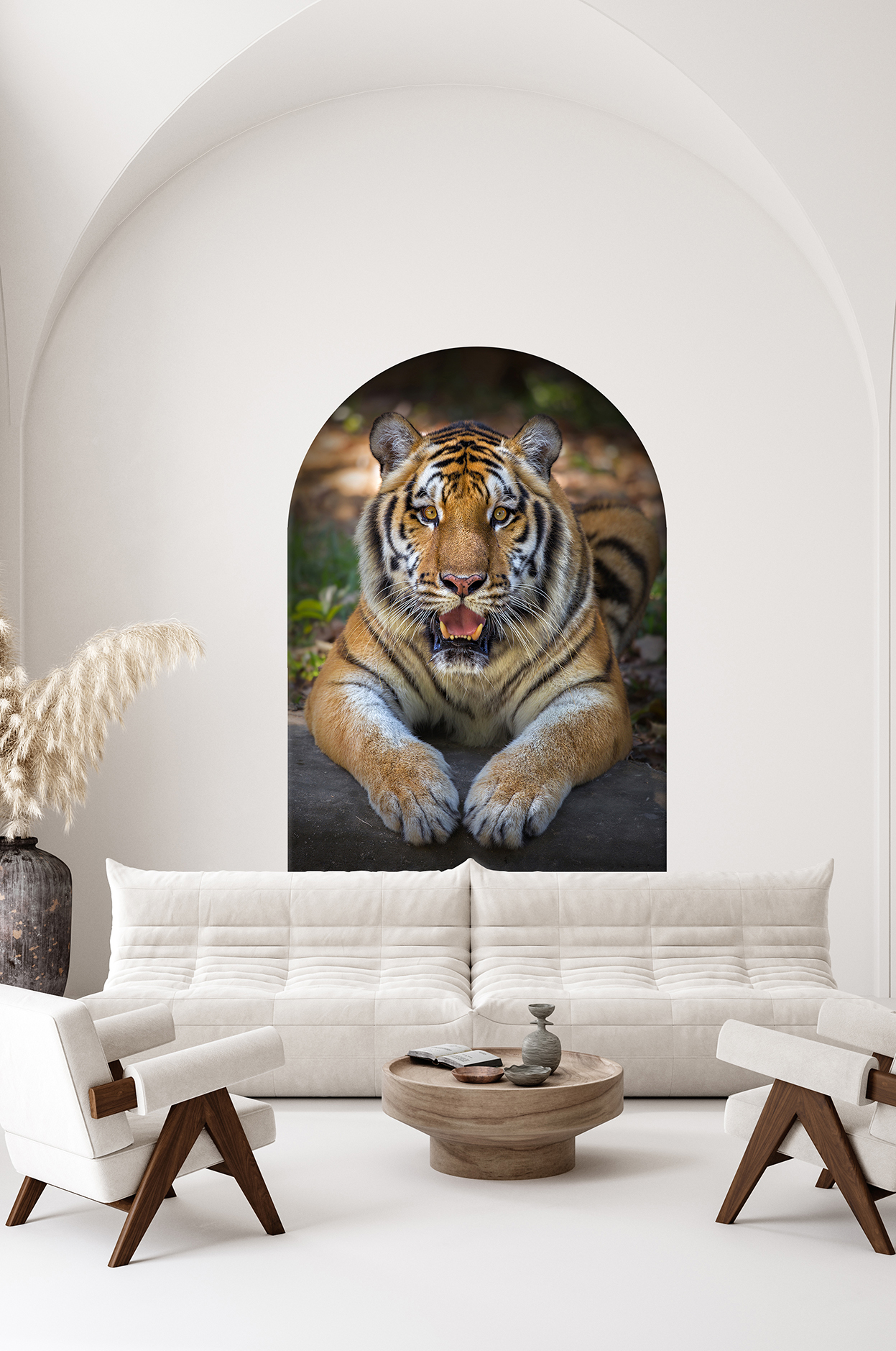 Yatan Kaplan Duvar Kağıdı – Vahşi Yaşam Tasarımı - Görsel 2