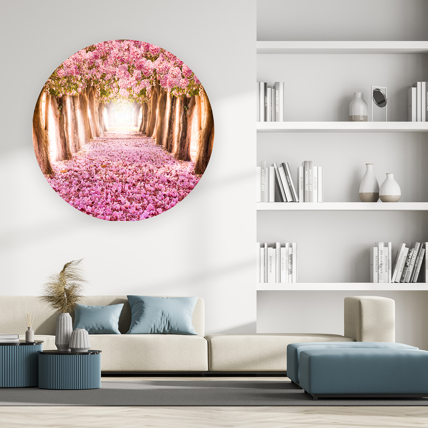 Pembe Çiçekli Ağaçlar Duvar Kağıdı - Doğa Tasarımı - Görsel 3