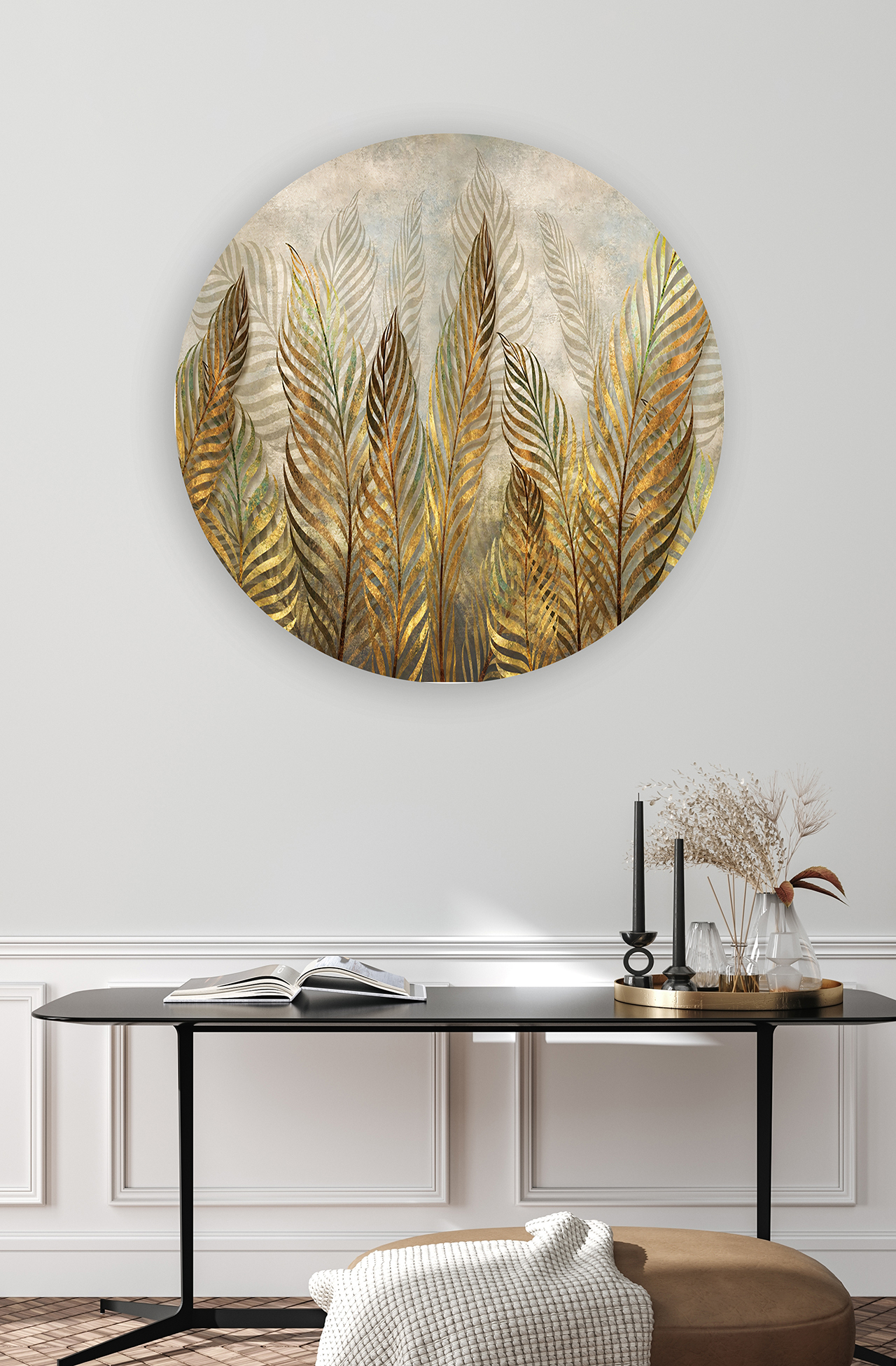 Tropikal Yapraklar ve Doğal Dokular Temalı Duvar Kağıdı - Doğal Tasarım - Görsel 4